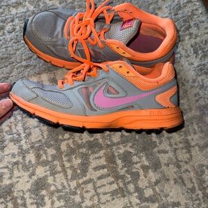 Nike Air Orange and Purple Sneakers